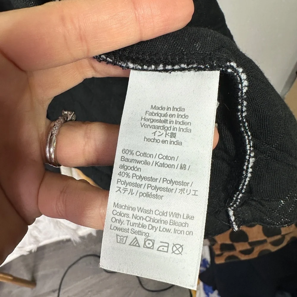 J. Crew Black Quilted Blazer Jacket sz M